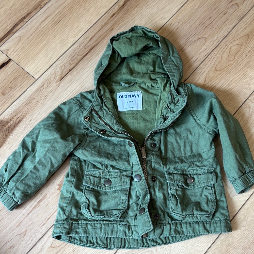 Old Navy Kids Olive Green Raincoat
